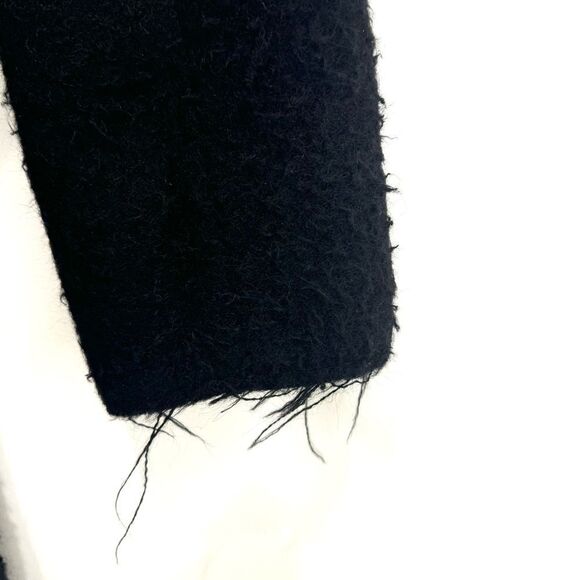 Helmut Lang Black Shaggy Alpaca and Virgin Wool Blend Coat - Picture 11 of 11